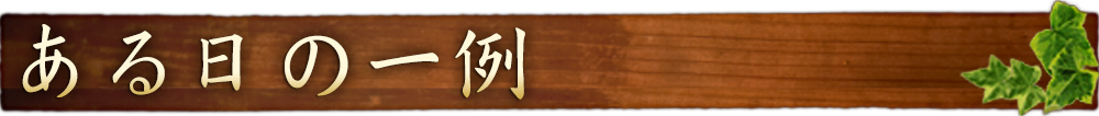 ある日の一例